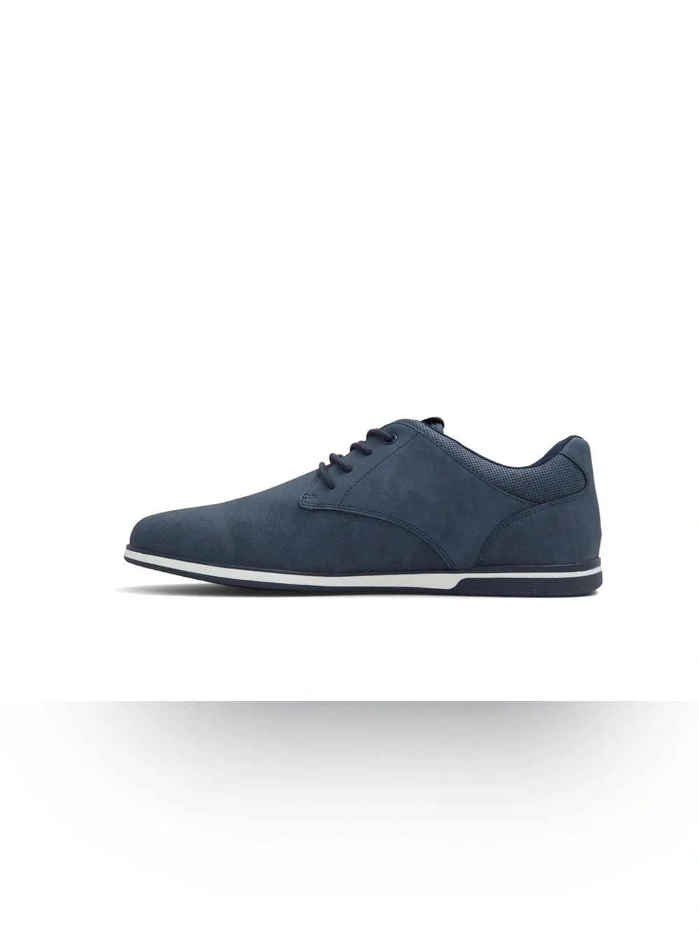 Aldo Men's Navy Lace-Up Derby with White Trim Size 10.5